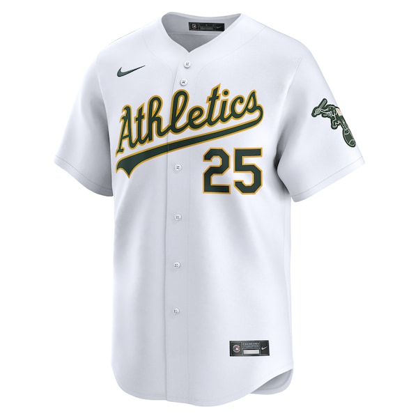 Brent Rooker Oakland Athletics Nike Home Limited Player Jersey - White - Image 2
