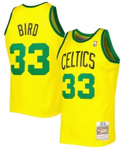 Larry Bird Boston Celtics  1985-86 Hardwood Classics Reload 3.0 Swingman Jersey - Gold