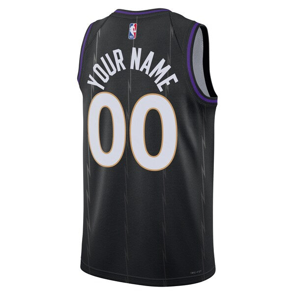 Toronto Raptors Nike Unisex 2024/25 Custom Swingman Jersey - City Edition - Black - Image 3