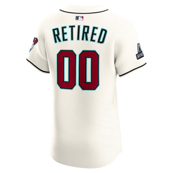 Arizona Diamondbacks Nike Home Elite Sponsor Patch Pick-A-Player Retired Roster Jersey - Cream - Image 3