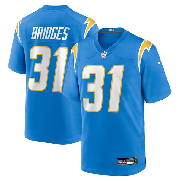 Trikweze Bridges Los Angeles Chargers Nike Team Game Jersey - Powder Blue