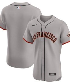 San Francisco Giants Nike Road Vapor Premier Elite Patch Jersey - Gray