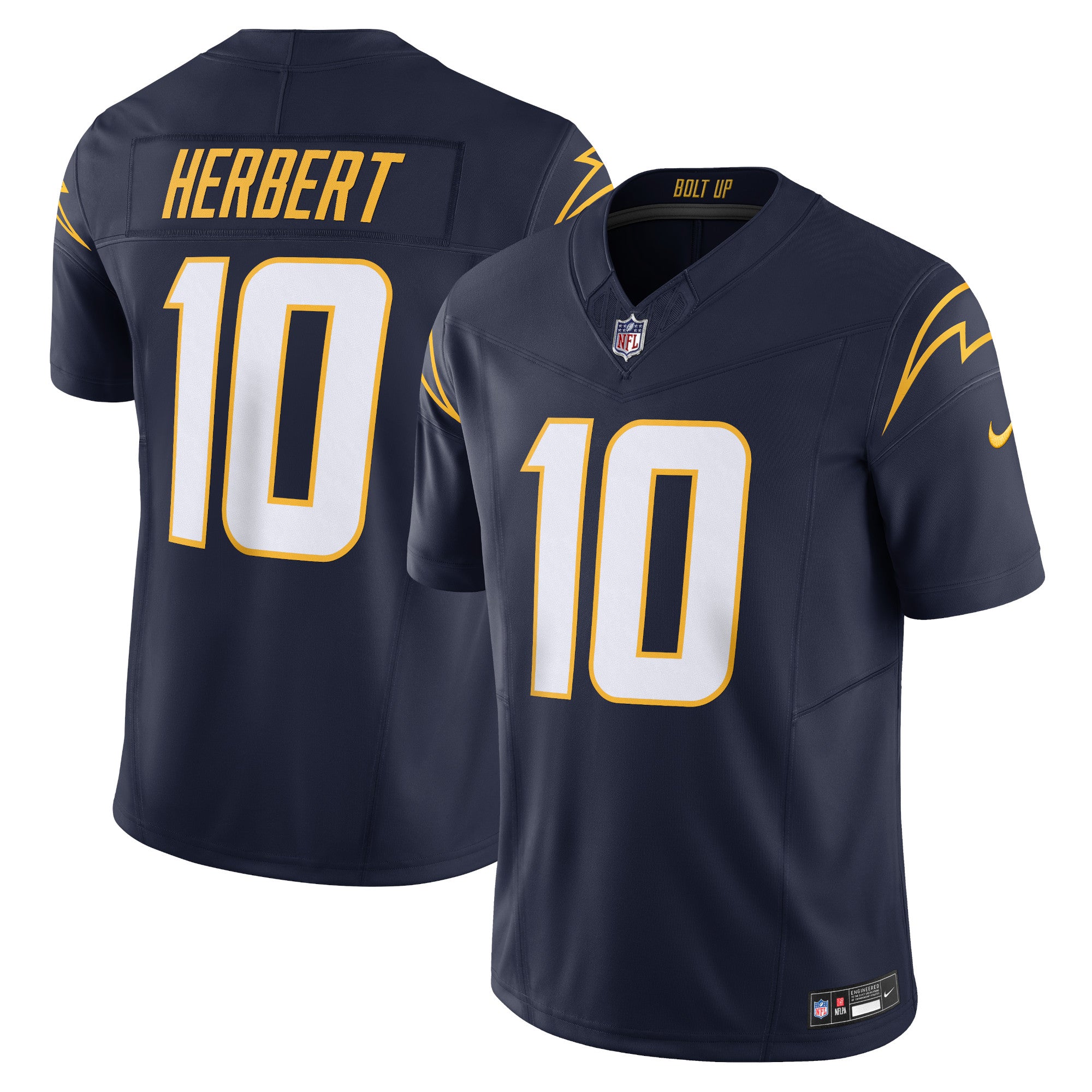 Justin Herbert Los Angeles Chargers Nike Vapor F.U.S.E. Limited Jersey - White/Navy/Powder Blue/Royal - Image 5
