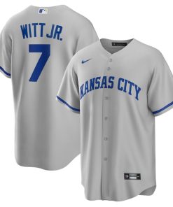 Bobby Witt Jr. Kansas City Royals Nike Road Replica Jersey - Gray/Rush Blue/White
