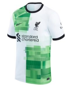 Alternative view of Liverpool Nike 2023/24 Away Replica Custom Jersey - White