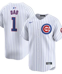 Chicago Cubs Nike #1 Dad Home Limited Jersey - White