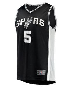 Alternative view of Stephon Castle San Antonio Spurs  Youth 2024 NBA Draft Fast Break Player Jersey - Icon Edition - Black