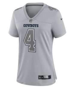 Alternative view of Dak Prescott Dallas Cowboys Nike Women's Atmosphere Fashion Game Jersey - Gray