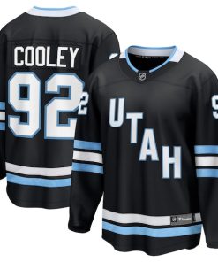 Alternative view of Logan Cooley Utah Hockey Club  Breakaway Player Jersey - Black/White