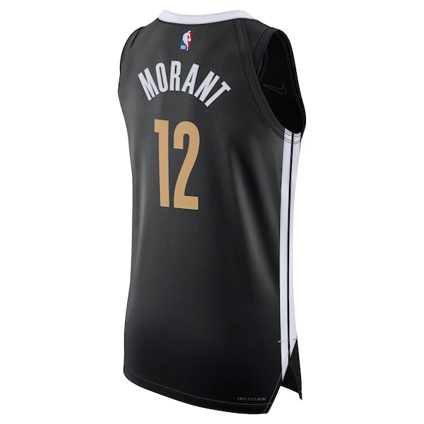 Nike Ja Morant Memphis Grizzlies Authentic Jersey - City Edition - Black - Image 3