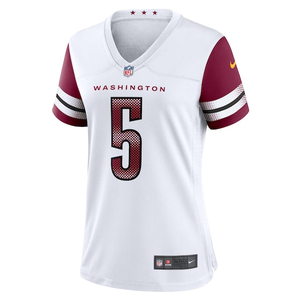 Jayden Daniels Washington Commanders Nike Women's Game Jersey - White/Black - Image 3