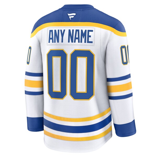 Buffalo Sabres Away Premium Custom Jersey - White/Black/Royal - Image 4