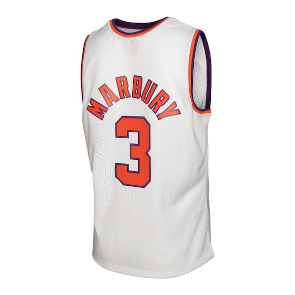Stephon Marbury Phoenix Suns 2001/02 Hardwood Classics Swingman Jersey - White - Image 3