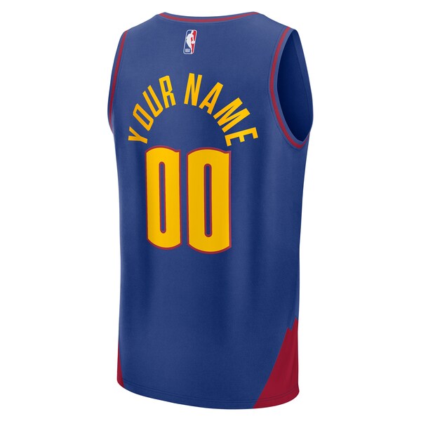 Denver Nuggets Youth Fast Break Custom Replica Jersey - Blue - Statement Edition/Navy - Image 4