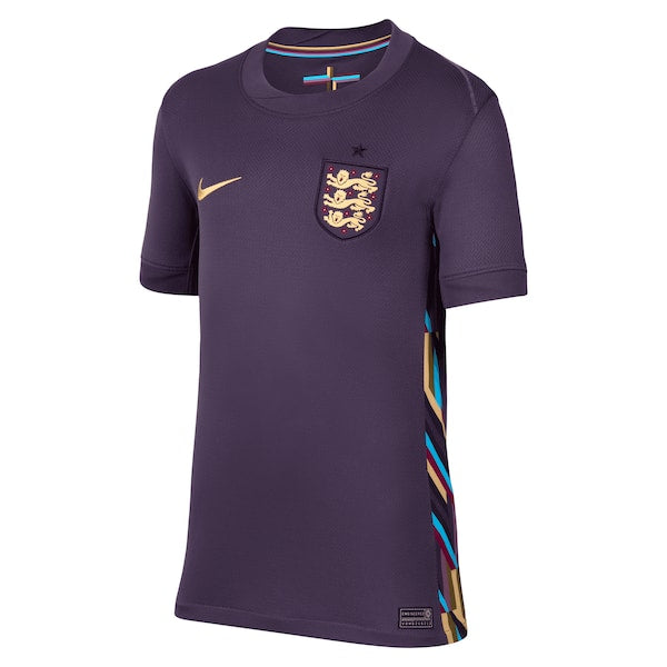 England National Team Nike Youth 2024 Away Replica Blank Jersey - Purple - Image 2