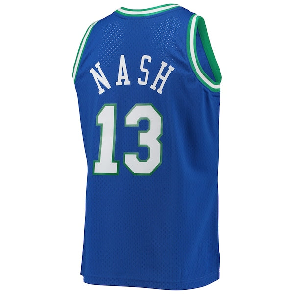 Steve Nash Dallas Mavericks 1998/99 Hardwood Classics Swingman Jersey - Blue - Image 5