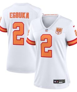 Alternative view of Emeka Egbuka '76 Tampa Bay Buccaneers Nike Women's Alternate 50th Season Game Jersey - White/Creamsicle
