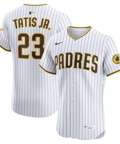 Fernando Tatis Jr. San Diego Padres Nike Home Elite Jersey - White/Brown/Khaki
