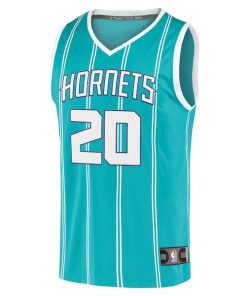 Alternative view of Gordon Hayward Charlotte Hornets  2020/21 Fast Break Replica Player Jersey Teal - Icon Edition