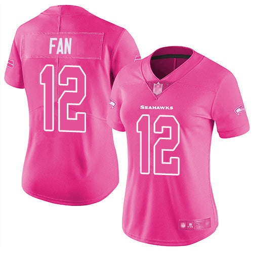 12th Fan Seattle Seahawks Nike Women's Rush Fashion Limited Jersey - Pink