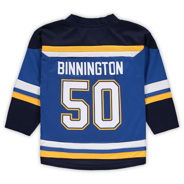 Jordan Binnington St. Louis Blues Preschool Home Replica Player Jersey - Blue - Image 3