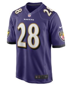 Alternative view of Sanoussi Kane Baltimore Ravens Nike Team Game Jersey -  Purple