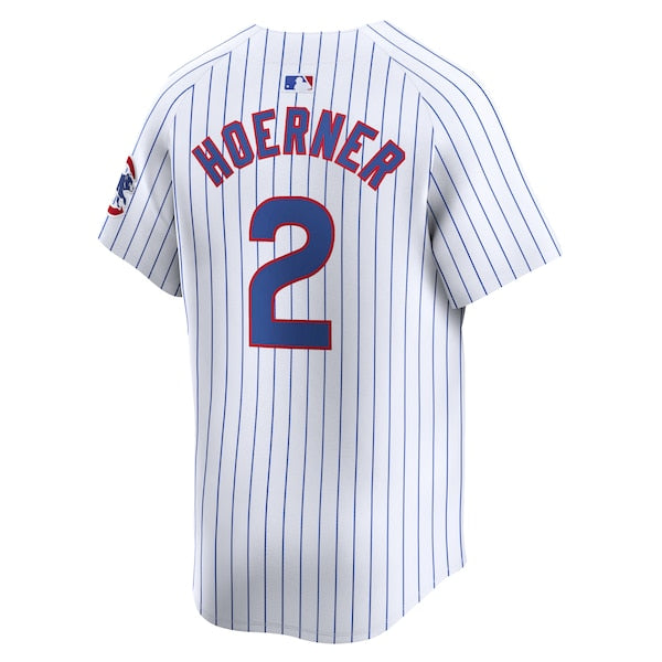 Nico Hoerner Chicago Cubs Nike Home Limited Player Jersey - White - Image 3