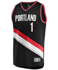 Alternative view of Anfernee Simons Portland Trail Blazers  Youth Fast Break Player Jersey - Icon Edition - Black
