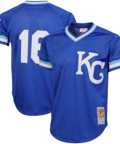 Bo Jackson Kansas City Royals Cooperstown Collection Big & Tall Mesh Batting Practice Jersey - Royal
