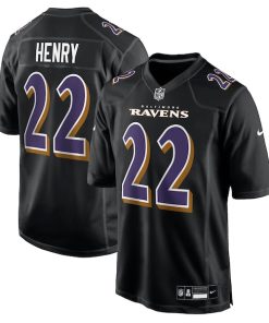 Derrick Henry Baltimore Ravens Nike Fashion Jersey - Carbon Black