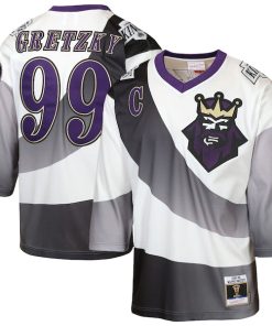 Alternative view of Wayne Gretzky Los Angeles Kings  Youth 1995/96 Power Play Throwback Alternate Player Jersey with Captain Patch - White/Black