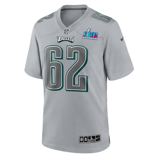 Jason Kelce Philadelphia Eagles Nike Super Bowl LVII Patch Atmosphere Fashion Game Jersey - Gray - Image 2