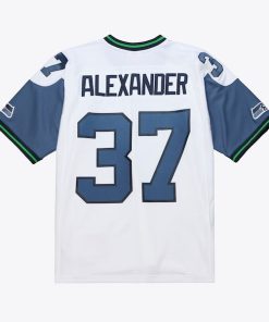 Alternative view of Shaun Alexander Seattle Seahawks  2005 Legacy Throwback Replica Jersey - White