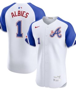 Ozzie Albies Atlanta Braves Nike City Connect Elite Player Jersey - White