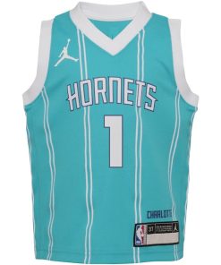 Alternative view of LaMelo Ball Charlotte Hornets Jordan Brand Toddler Swingman Player Jersey - Icon Edition - Teal