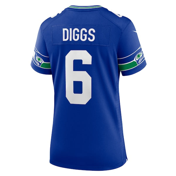 Quandre Diggs Seattle Seahawks Nike Women's Throwback Player Game Jersey - Royal - Image 3