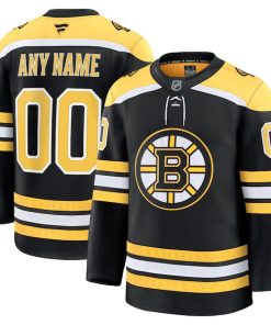 Alternative view of Boston Bruins  Home Premium Custom Jersey - Black/White