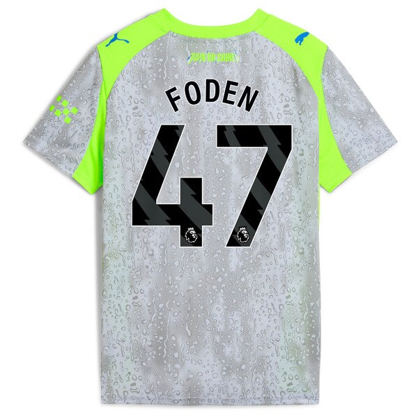 Manchester City Puma Youth 2025/26 Third Replica Jersey - Green/Neon Green - Image 3