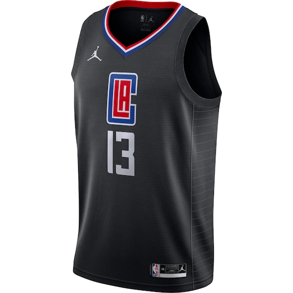 Paul George LA Clippers Jordan Brand 2020/21 Swingman Jersey - Statement Edition - Black - Image 2