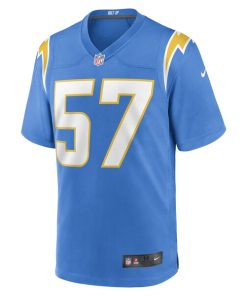 Alternative view of Amen Ogbongbemiga Los Angeles Chargers Nike Game Player Jersey - Powder Blue