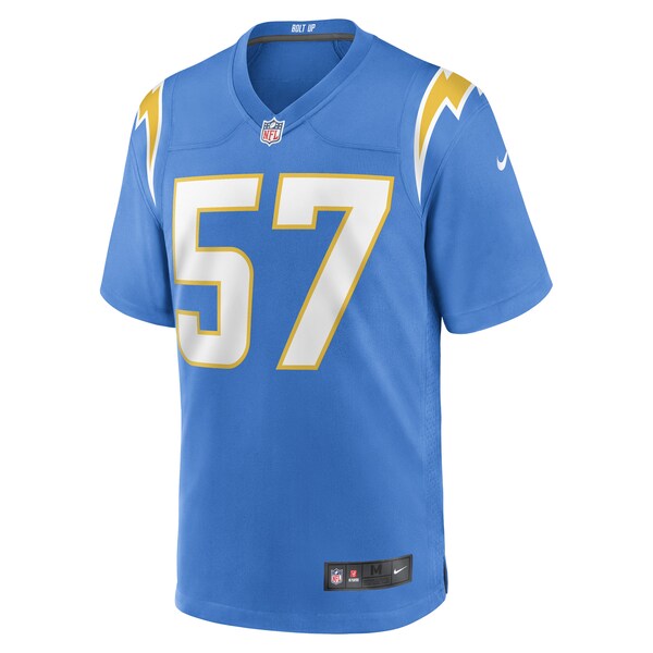 Amen Ogbongbemiga Los Angeles Chargers Nike Game Player Jersey - Powder Blue - Image 2