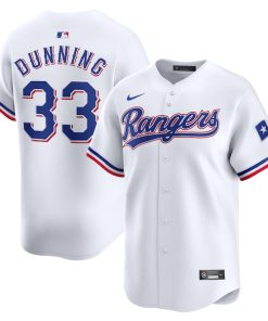 Dane Dunning Texas Rangers Nike Home Limited Player Jersey - White