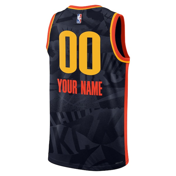 Oklahoma City Thunder Nike Unisex 2023/24 Custom Swingman Jersey - Navy - City Edition - Image 3