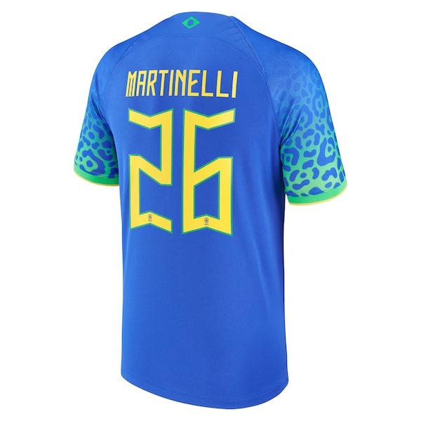 Gabriel Martinelli Brazil National Team Nike 2022/23 Replica Away Jersey - Blue - Image 3