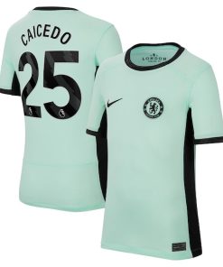 Mois¨¦s Caicedo Chelsea Nike Youth 2023/24 Third Stadium Replica Player Jersey - Mint