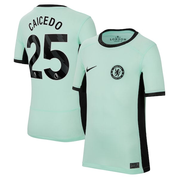 Mois¨¦s Caicedo Chelsea Nike Youth 2023/24 Third Stadium Replica Player Jersey - Mint