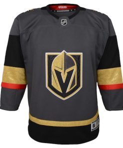 Alternative view of Vegas Golden Knights Youth Alternate Premier Blank Jersey - Gray