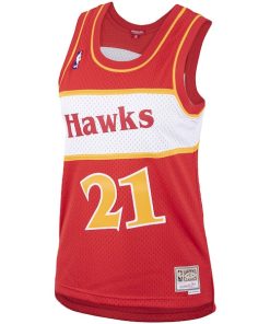 Alternative view of Dominique Wilkins Atlanta Hawks Women's  Hardwood Classics Swingman Jersey - Red