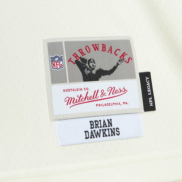 Brian Dawkins Philadelphia Eagles Chainstitch Legacy Jersey - Cream - Image 6