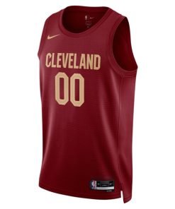 Alternative view of Cleveland Cavaliers Nike Unisex Swingman Custom Jersey Burgundy - Icon Edition